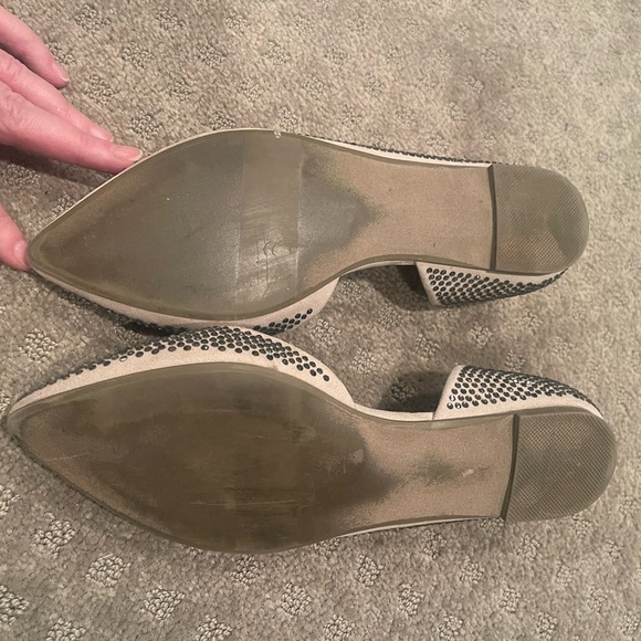 Steve Madden Studded Black and Cream Flats - Picture 2 of 4